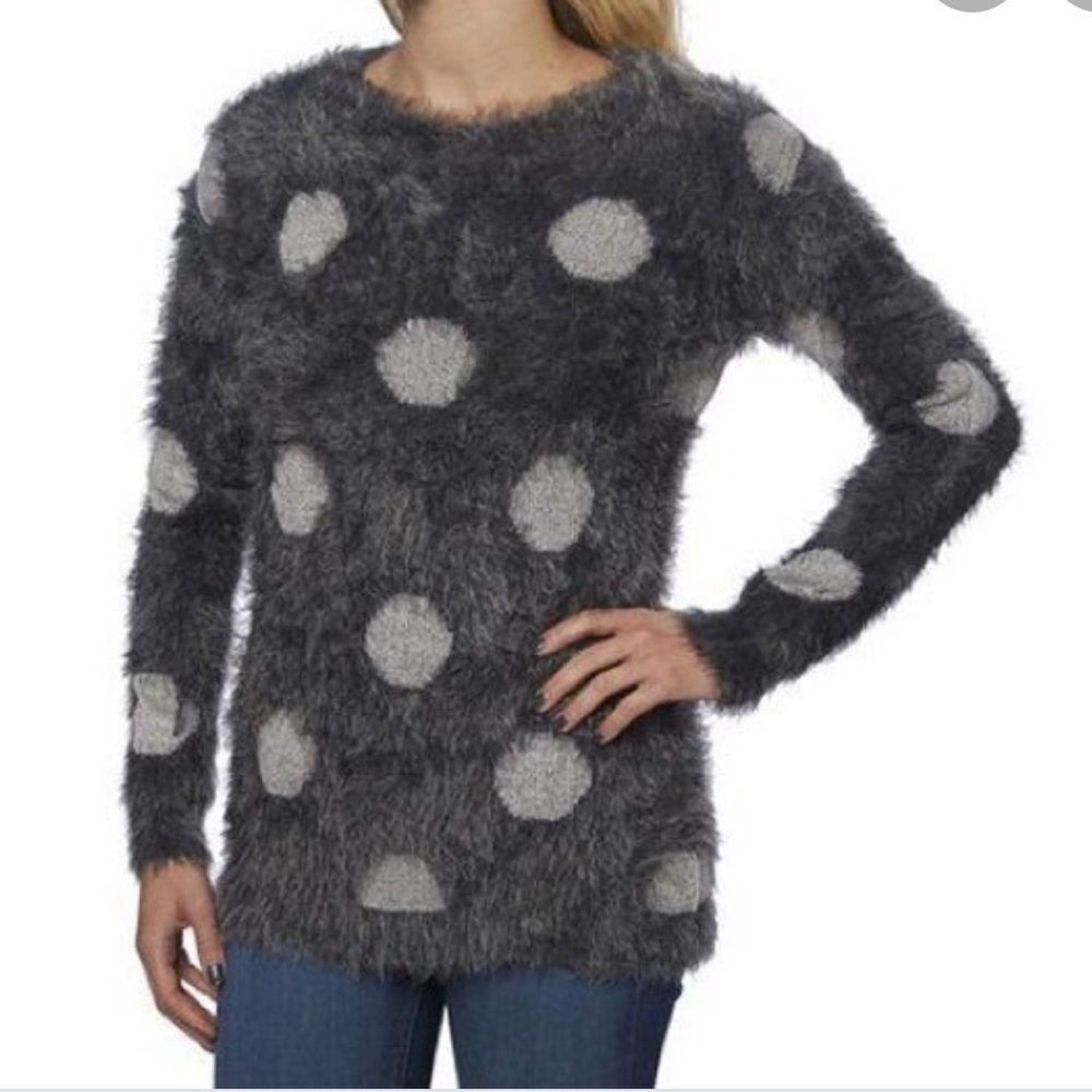 Joseph A‎ Fuzzy Polka Dot Sweater